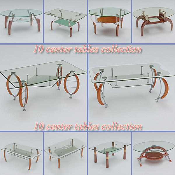 pack center tables 3d max - Tables Pack Vol 03 by sabah_au